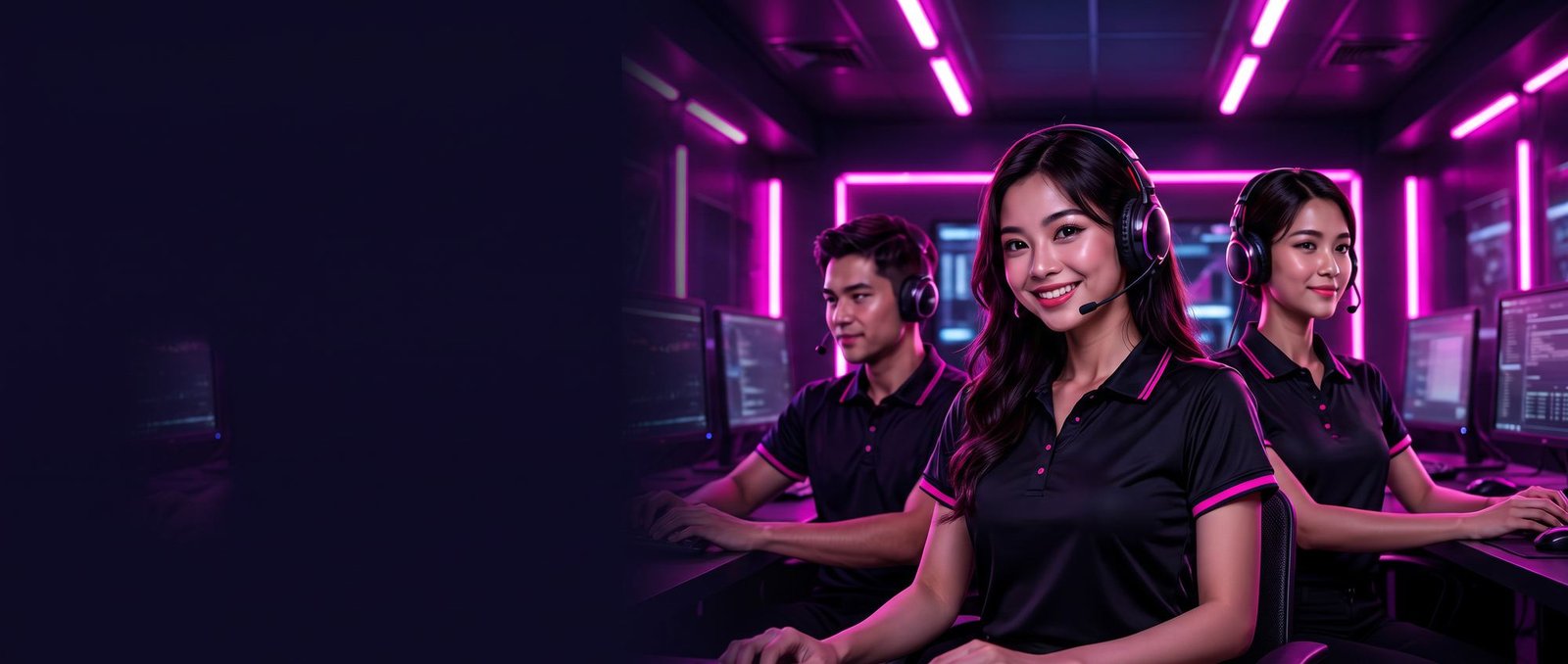 GGLBET support team with headsets