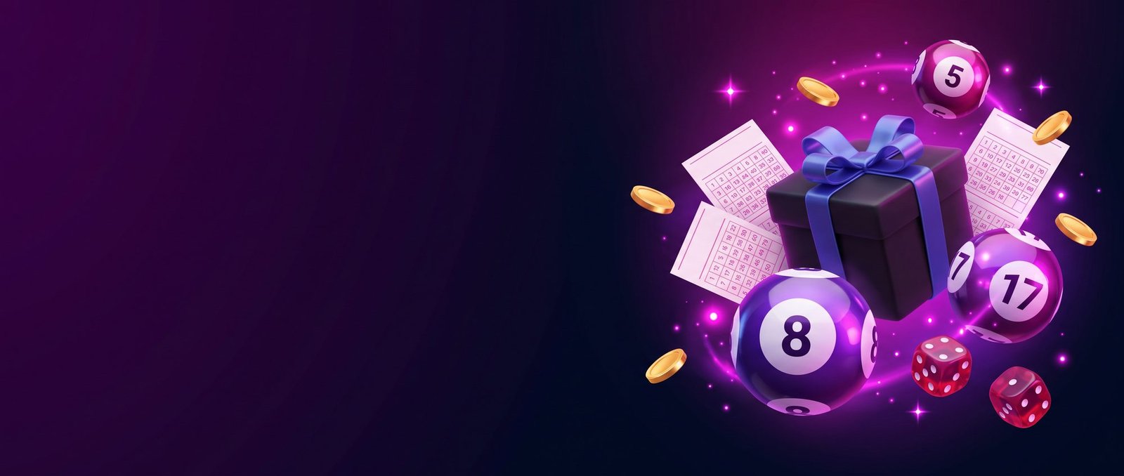 彩票球、礼盒与金币 – GGLBET 迎新奖金