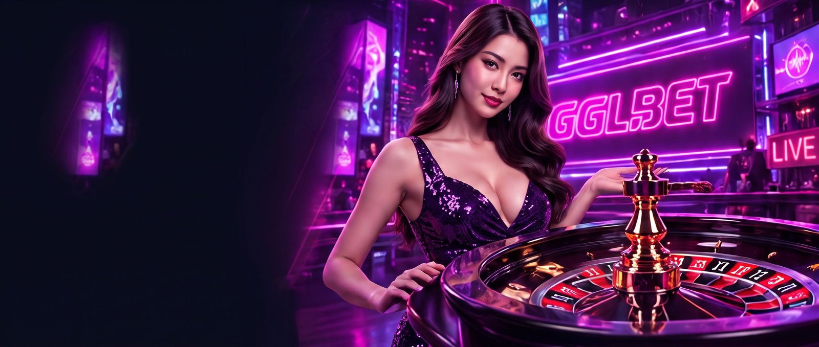 Dealer GGLBET di sebelah roda rolet langsung