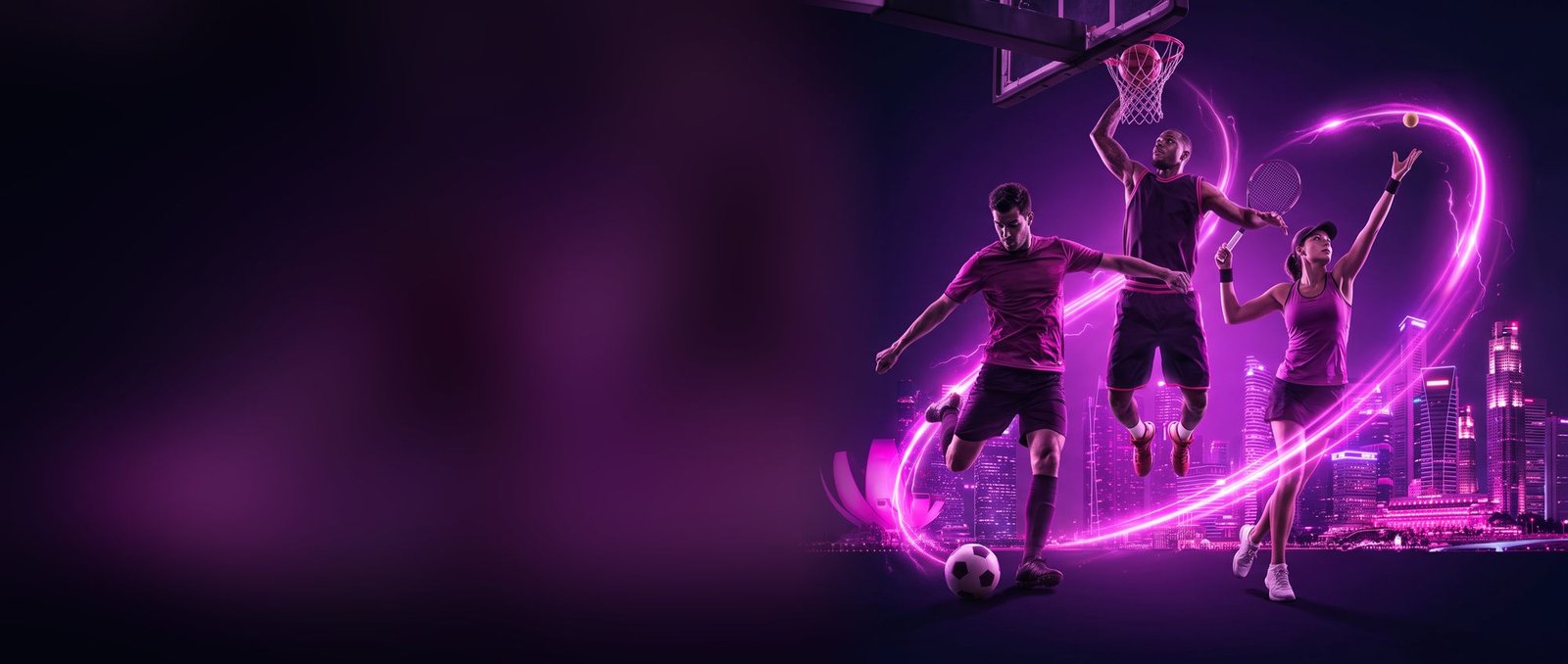 Pemain bola sepak, pemain bola keranjang dan pemain tenis sedang beraksi – bonus alu-aluan sportsbook GGLBET