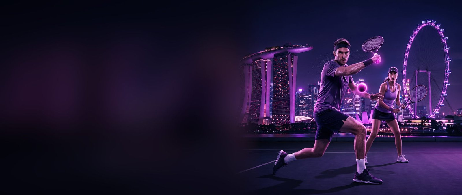 Pemain tenis beraksi di hadapan latar langit Singapura – bonus alu-aluan tenis GGLBET